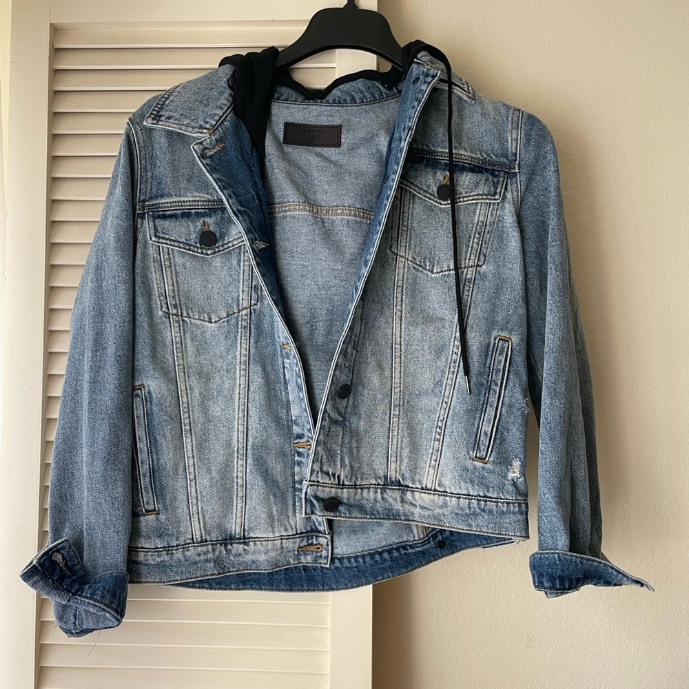 Blank NYC -Denim Jacket with removable hood
